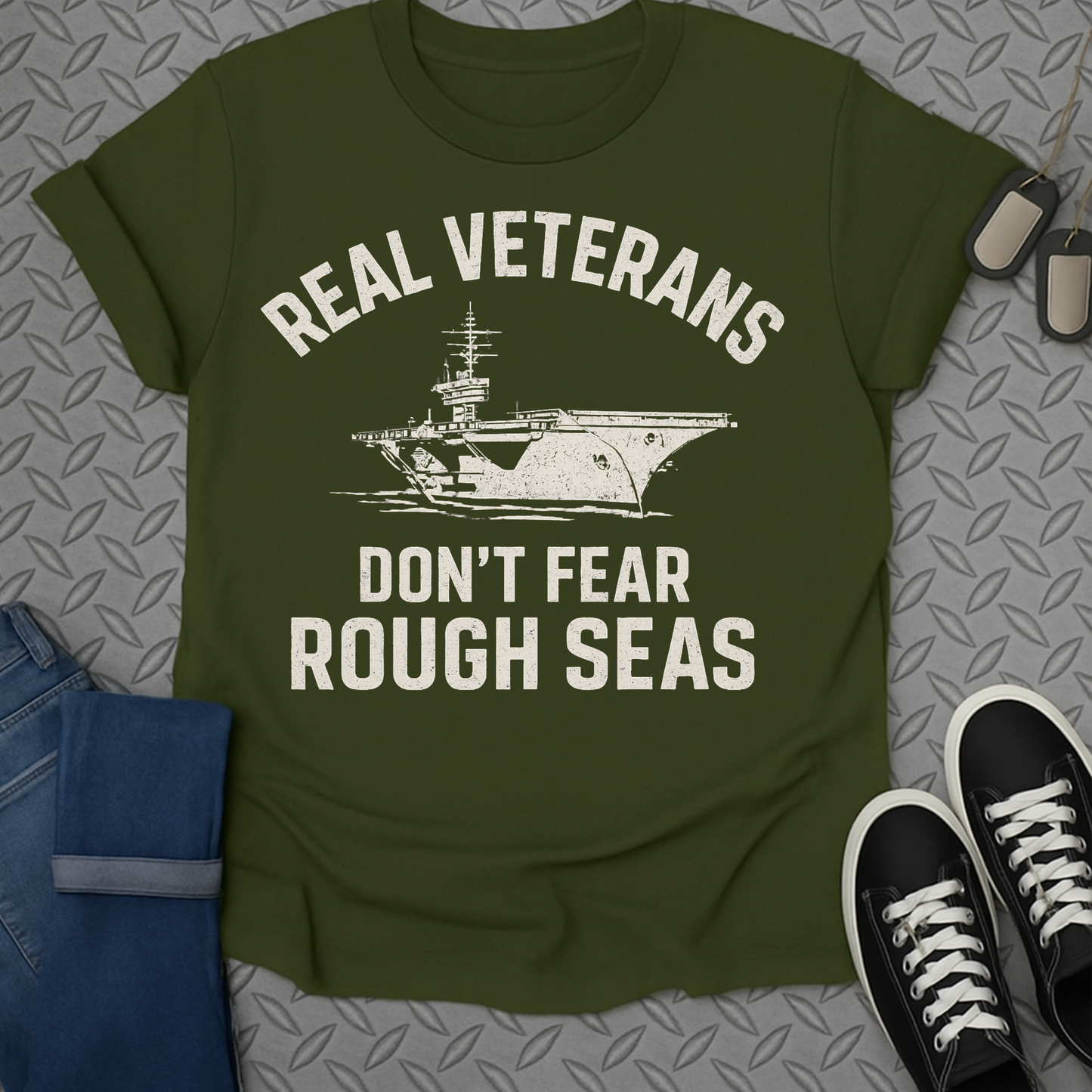 real veterans don't fear rough seas tshirt