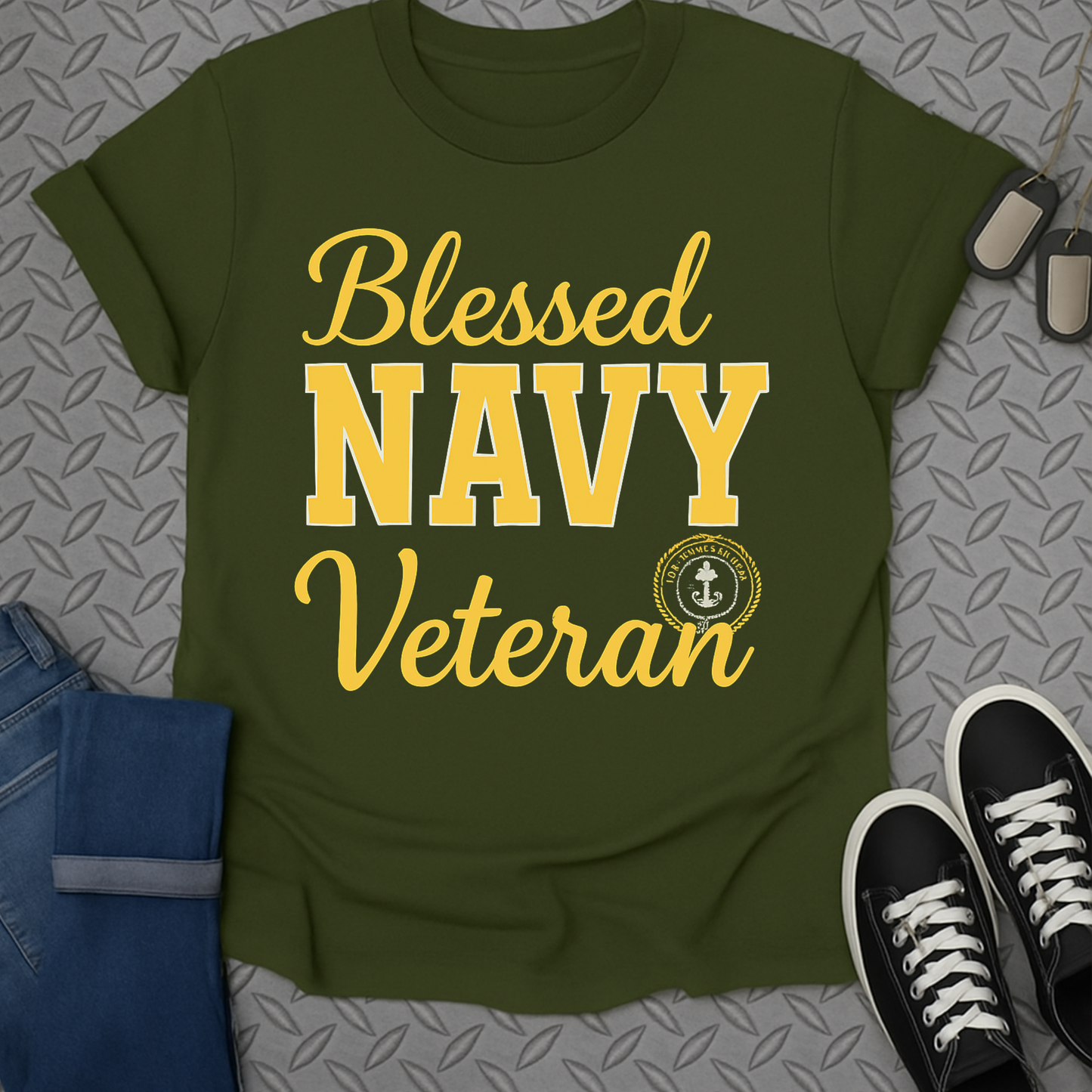blessed navy veteran tshirt