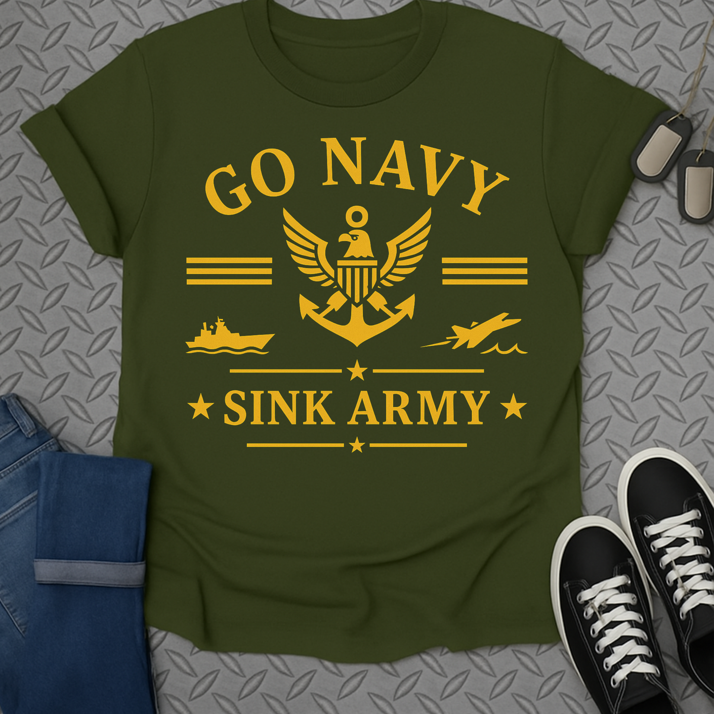 go navy sink army tshirt