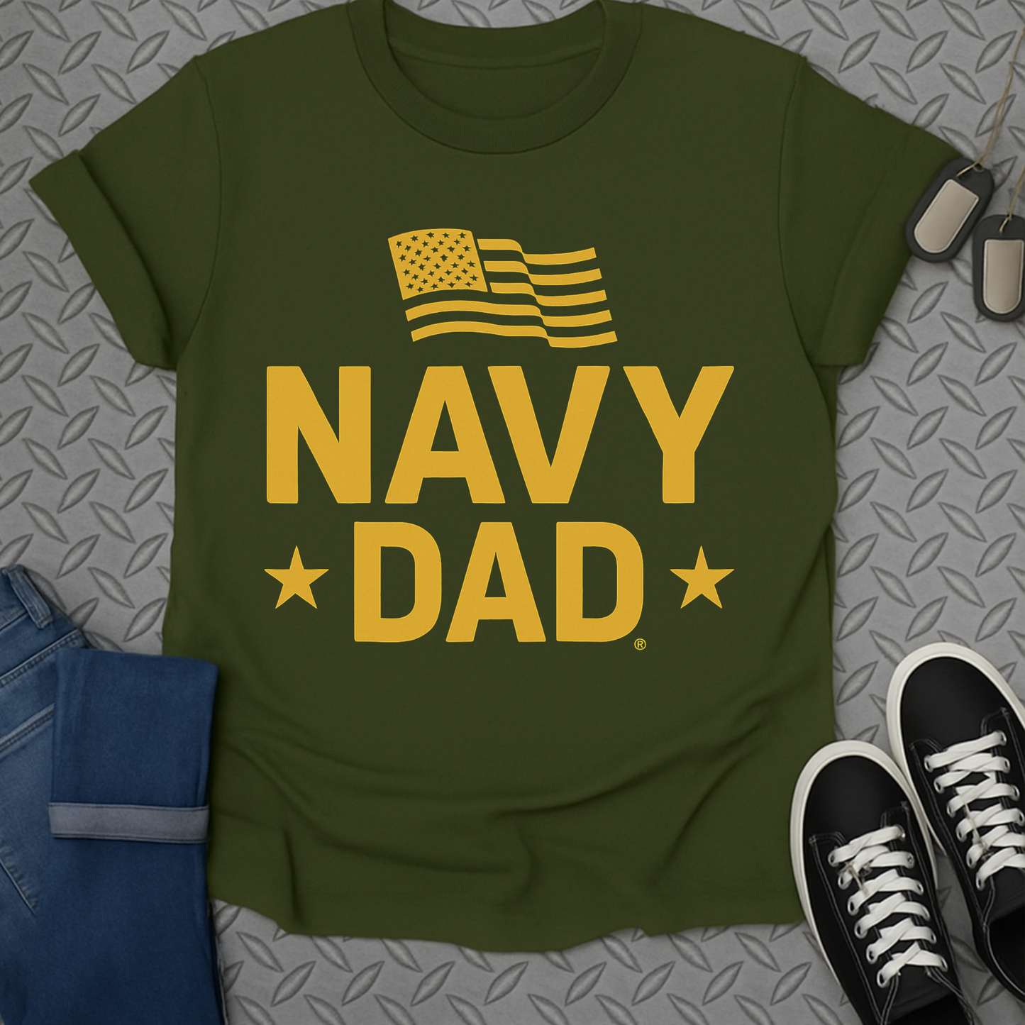 navy dad tshirt