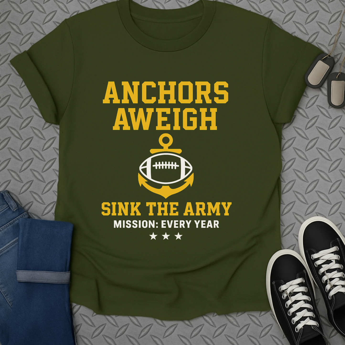 anchors aweigh sink the army tshirt