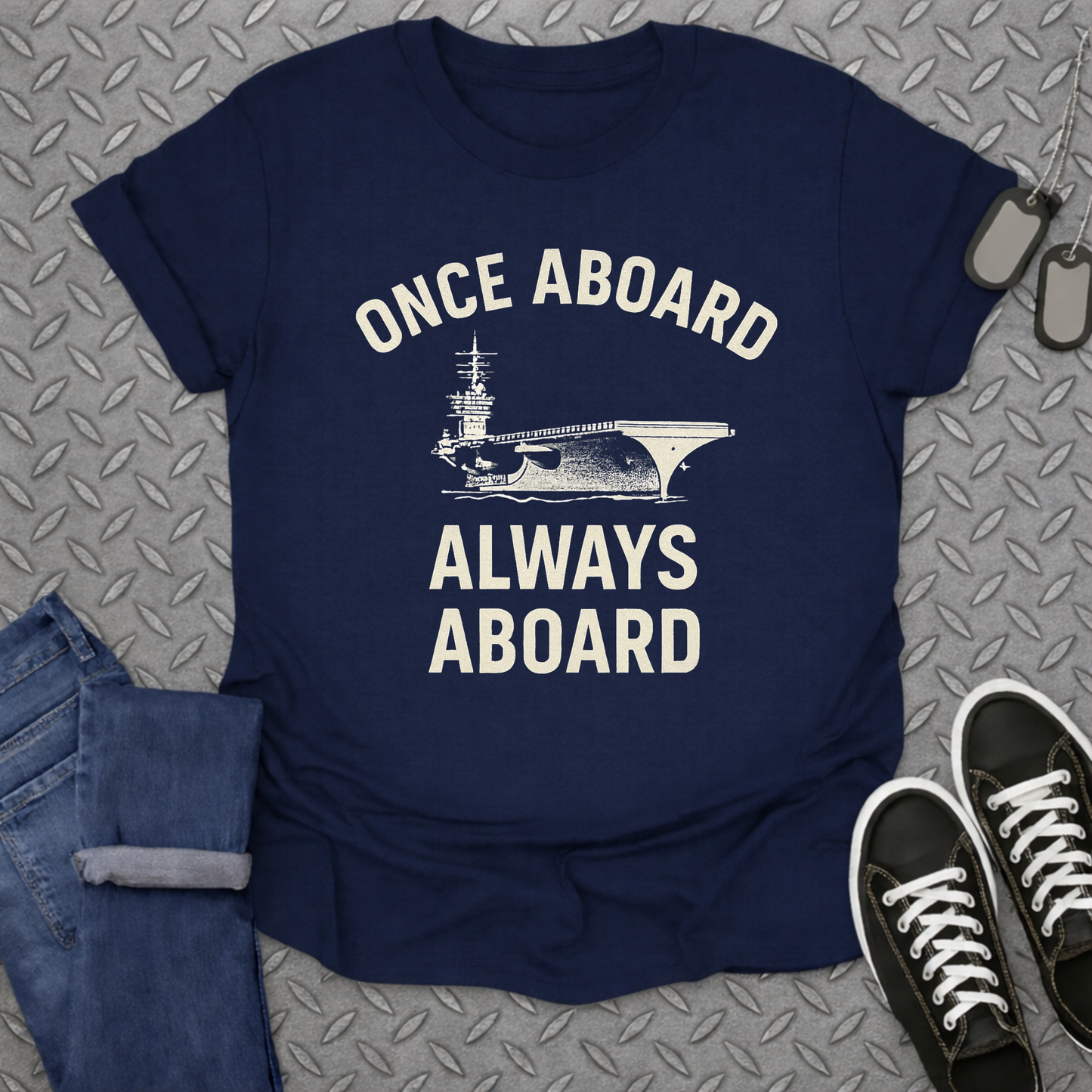once aboard always aboard tshirt