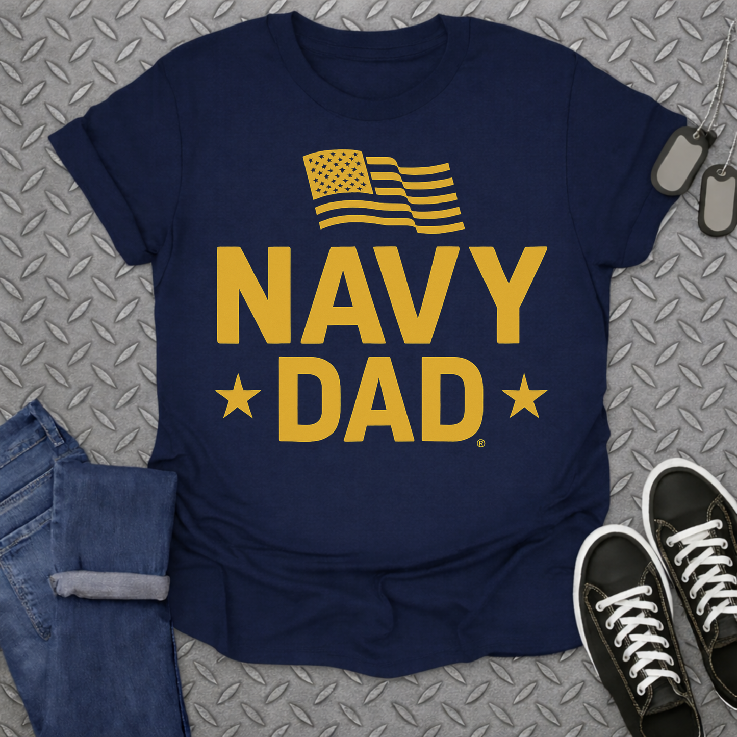 navy dad tshirt