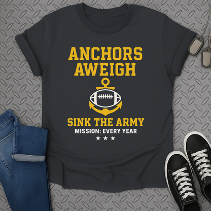 anchors aweigh sink the army tshirt
