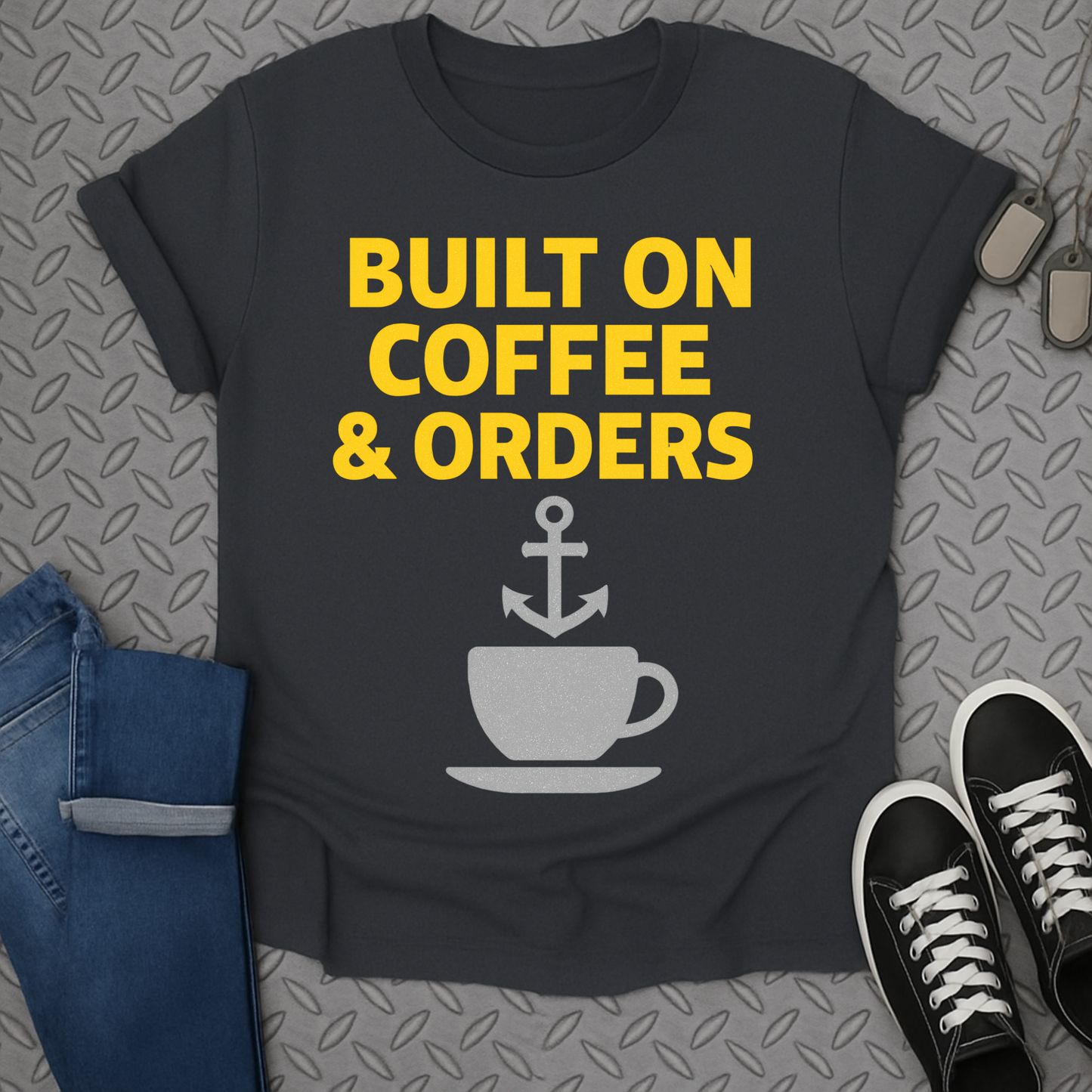 built on coffee & orders tshirt