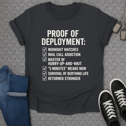 proof of deployment tshirt