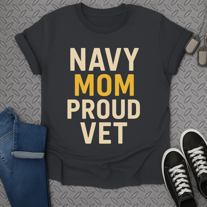navy mom proud vet tshirt