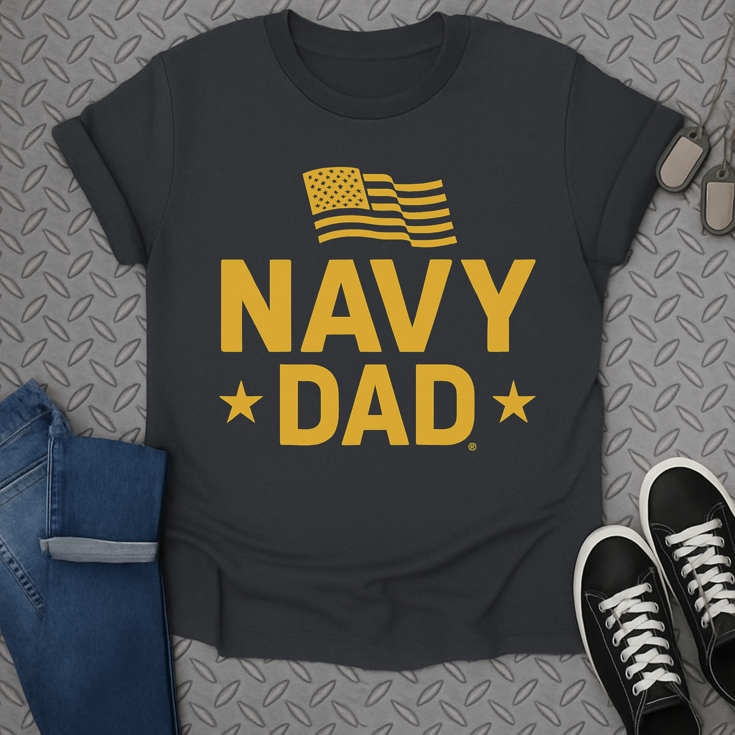 navy dad tshirt