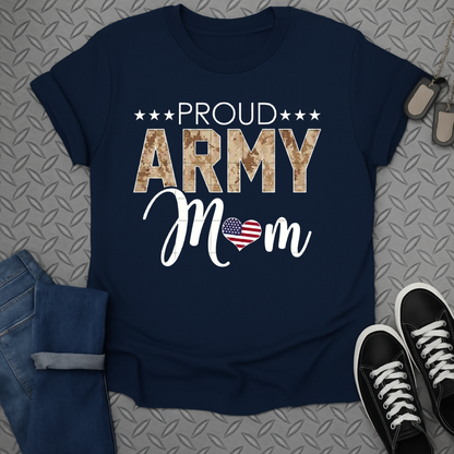 Proud army mom tshirt