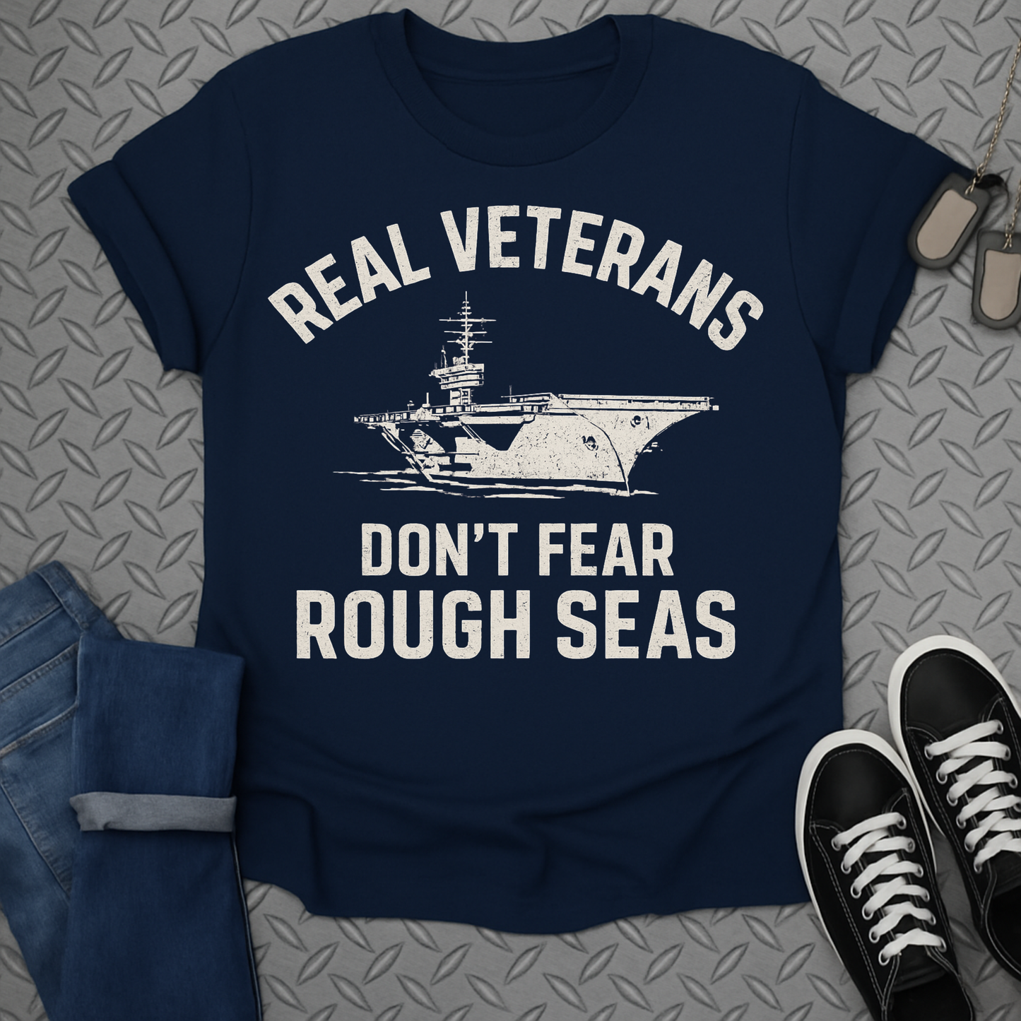real veterans don't fear rough seas tshirt