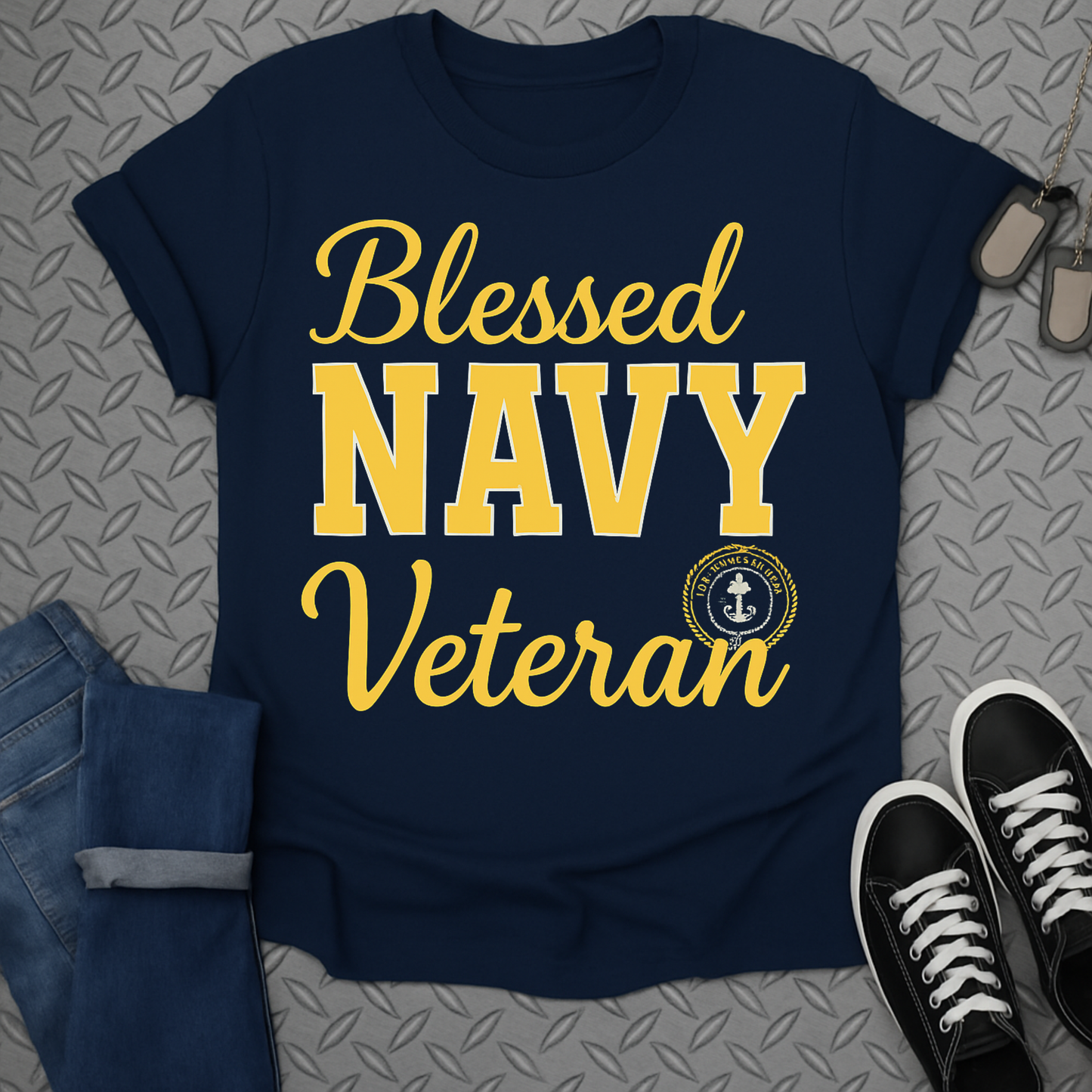 blessed navy veteran tshirt