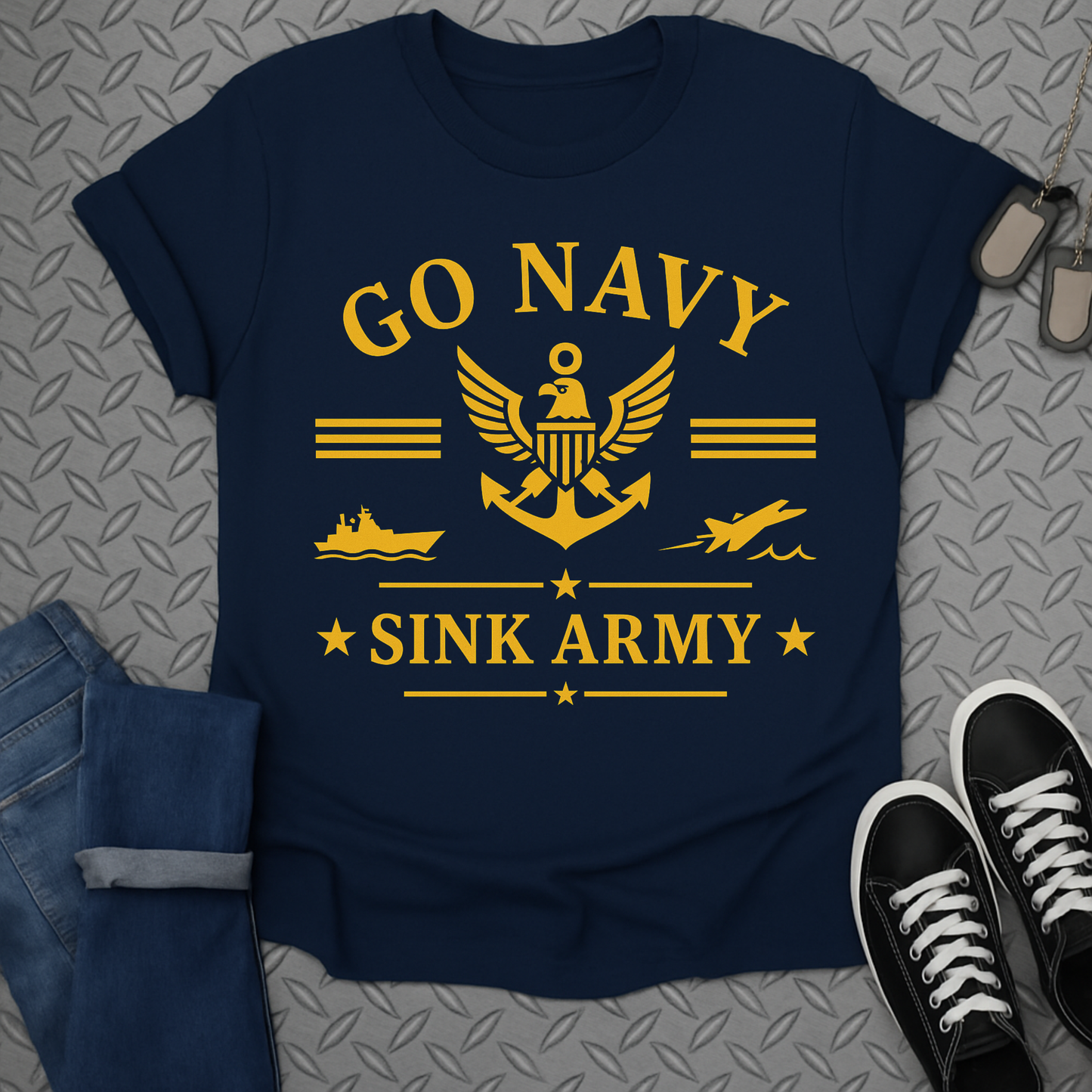 go navy sink army tshirt