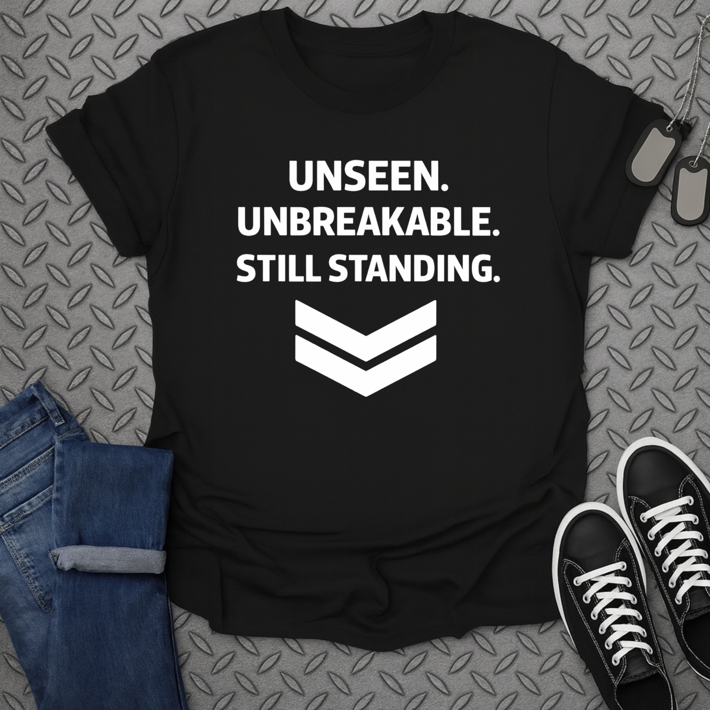 Unseen unbreakable still standing tshirt