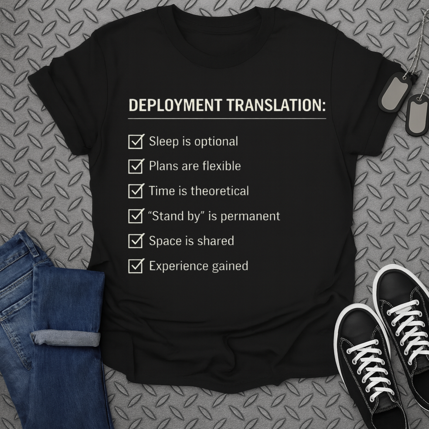 Deployment translation tshirt