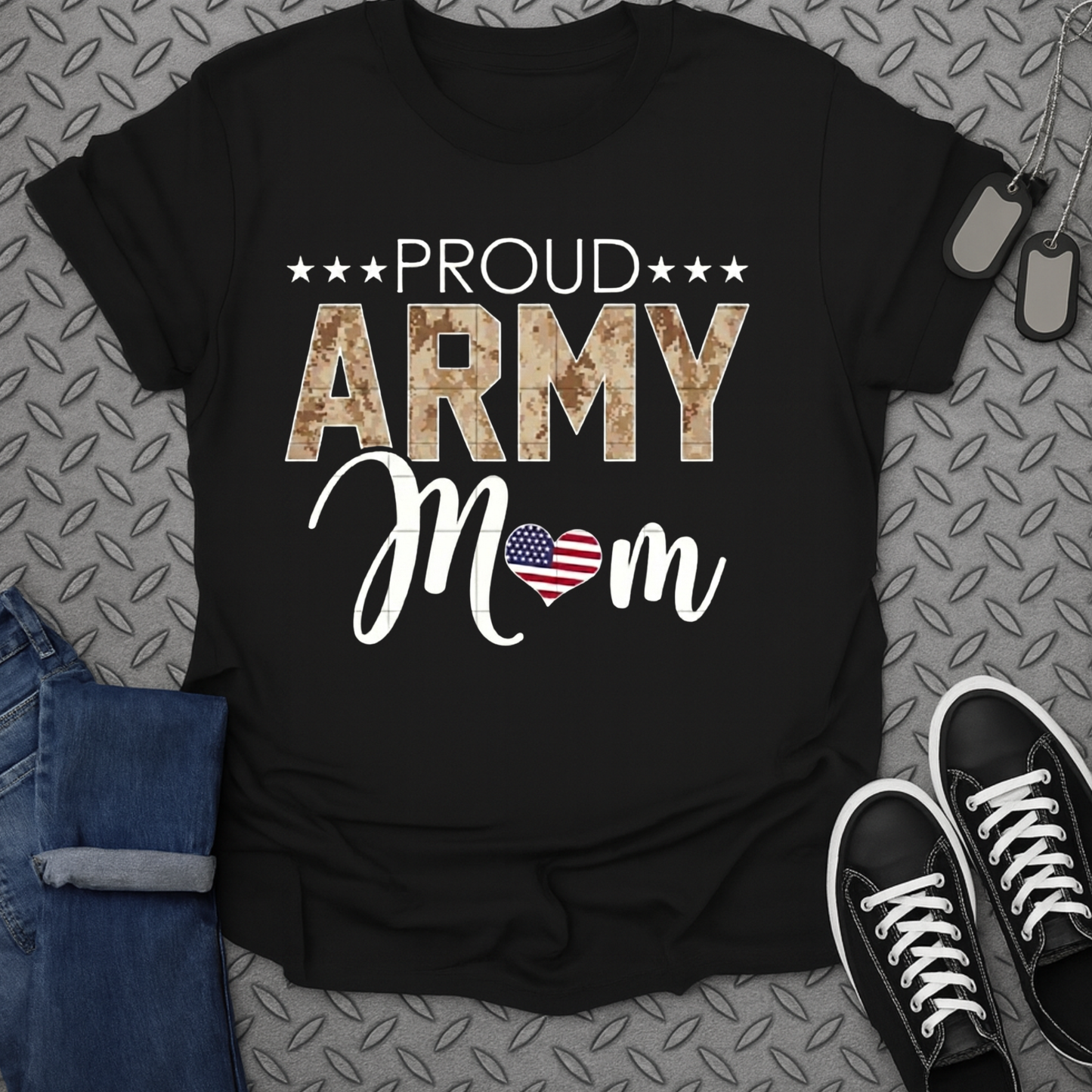 Proud army mom tshirt