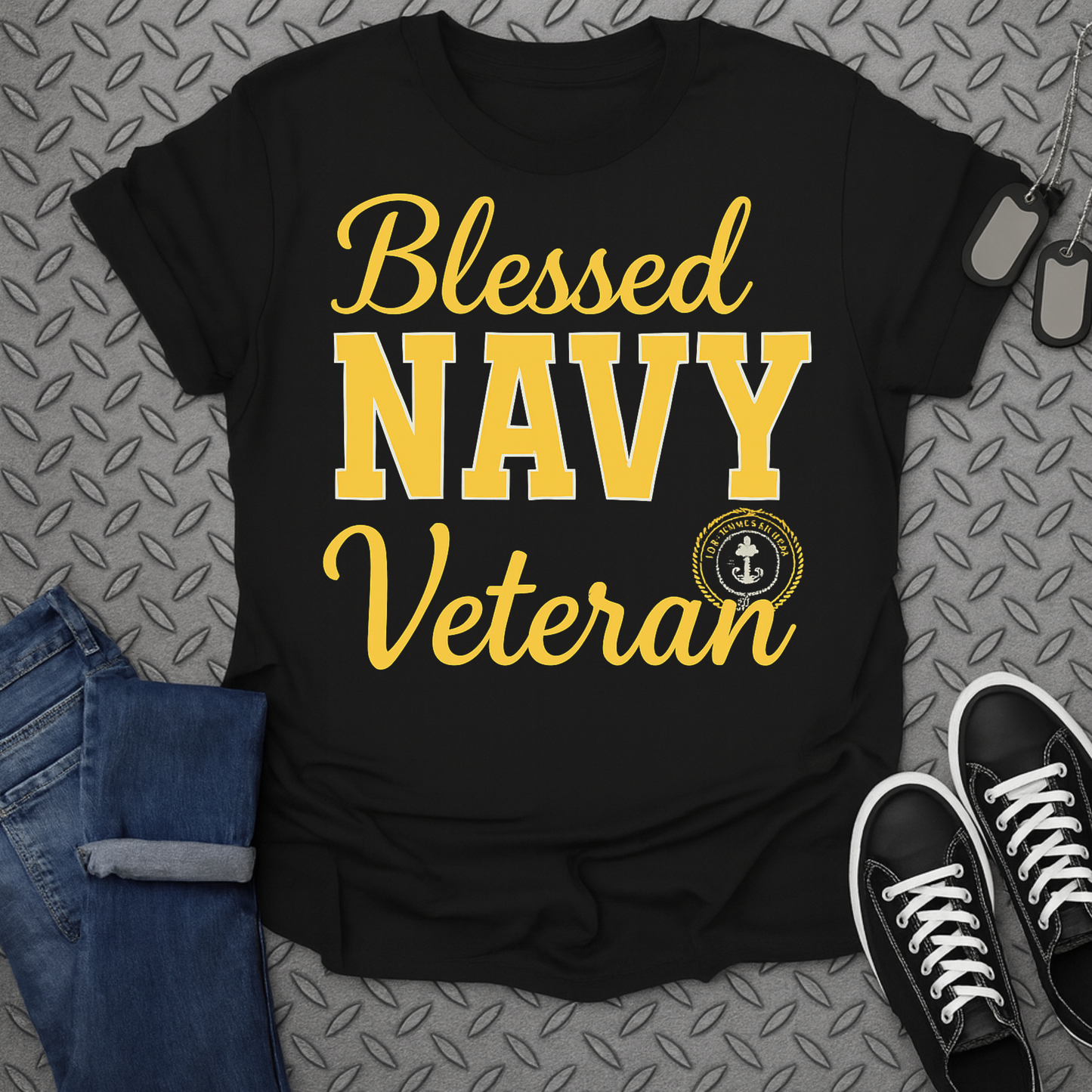 blessed navy veteran tshirt