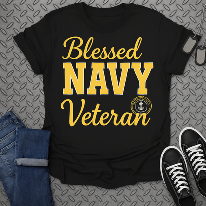 blessed navy veteran tshirt