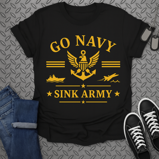 go navy sink army tshirt