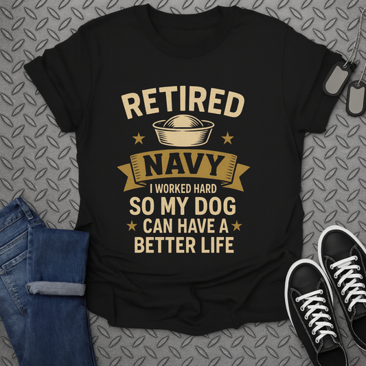 retired navy tshirt