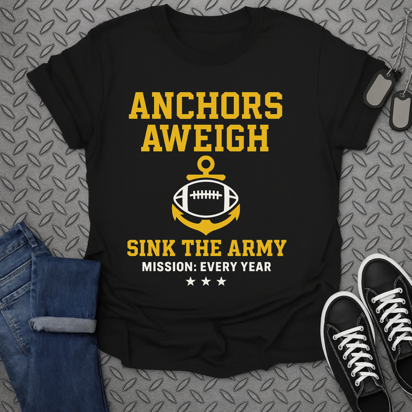 anchors aweigh sink the army tshirt