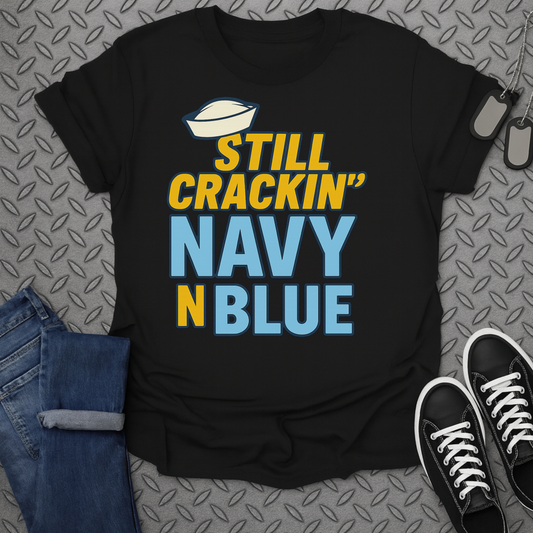 still cracken navy n blue tshirt