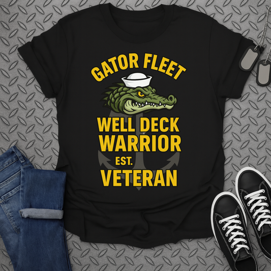 gator fleet well deck warrior est veteran tshirt