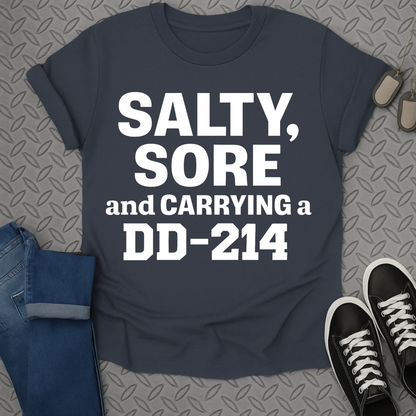 salty sore and carrying a dd-214 tshirt