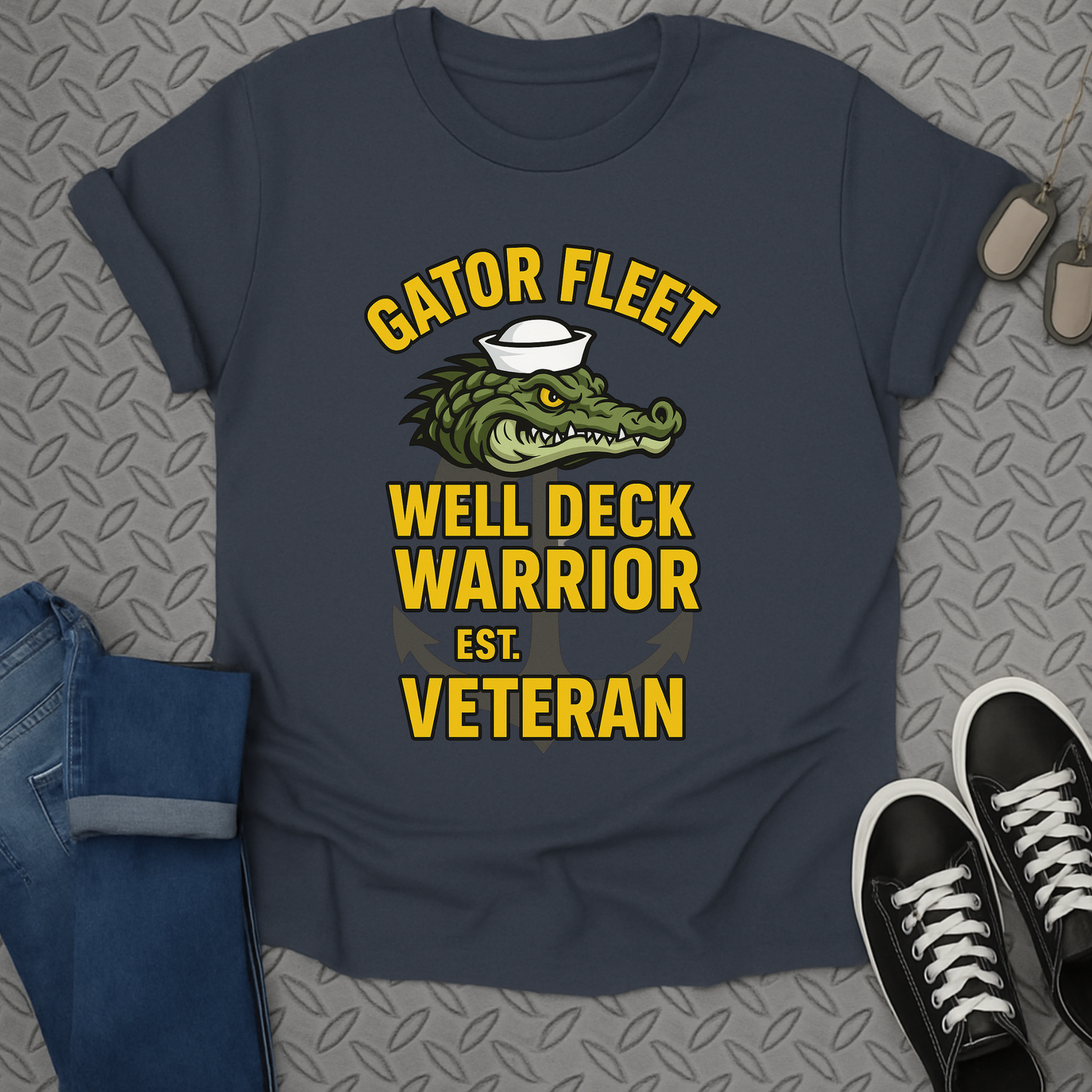 gator fleet well deck warrior est veteran tshirt