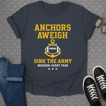 anchors aweigh sink the army tshirt