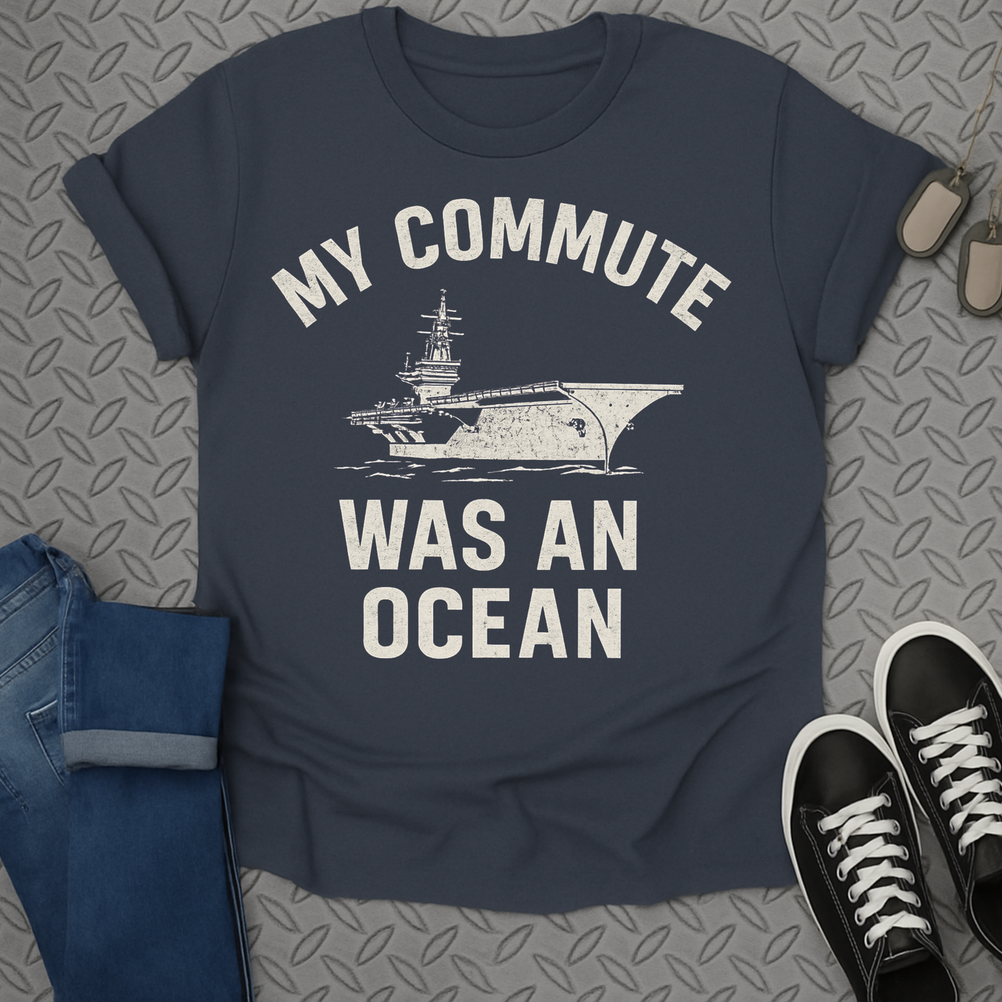 my commute was an ocean tshirt