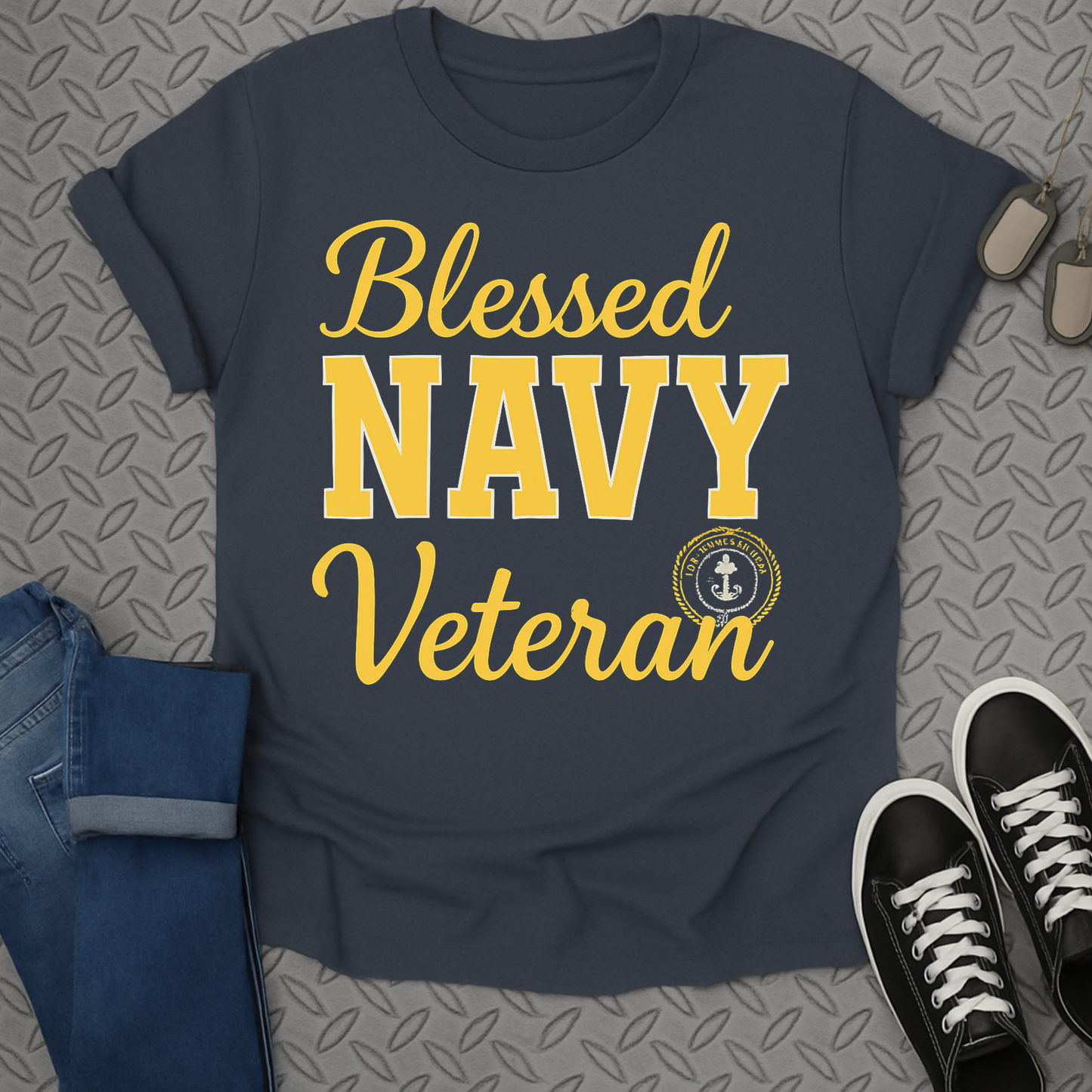 blessed navy veteran tshirt