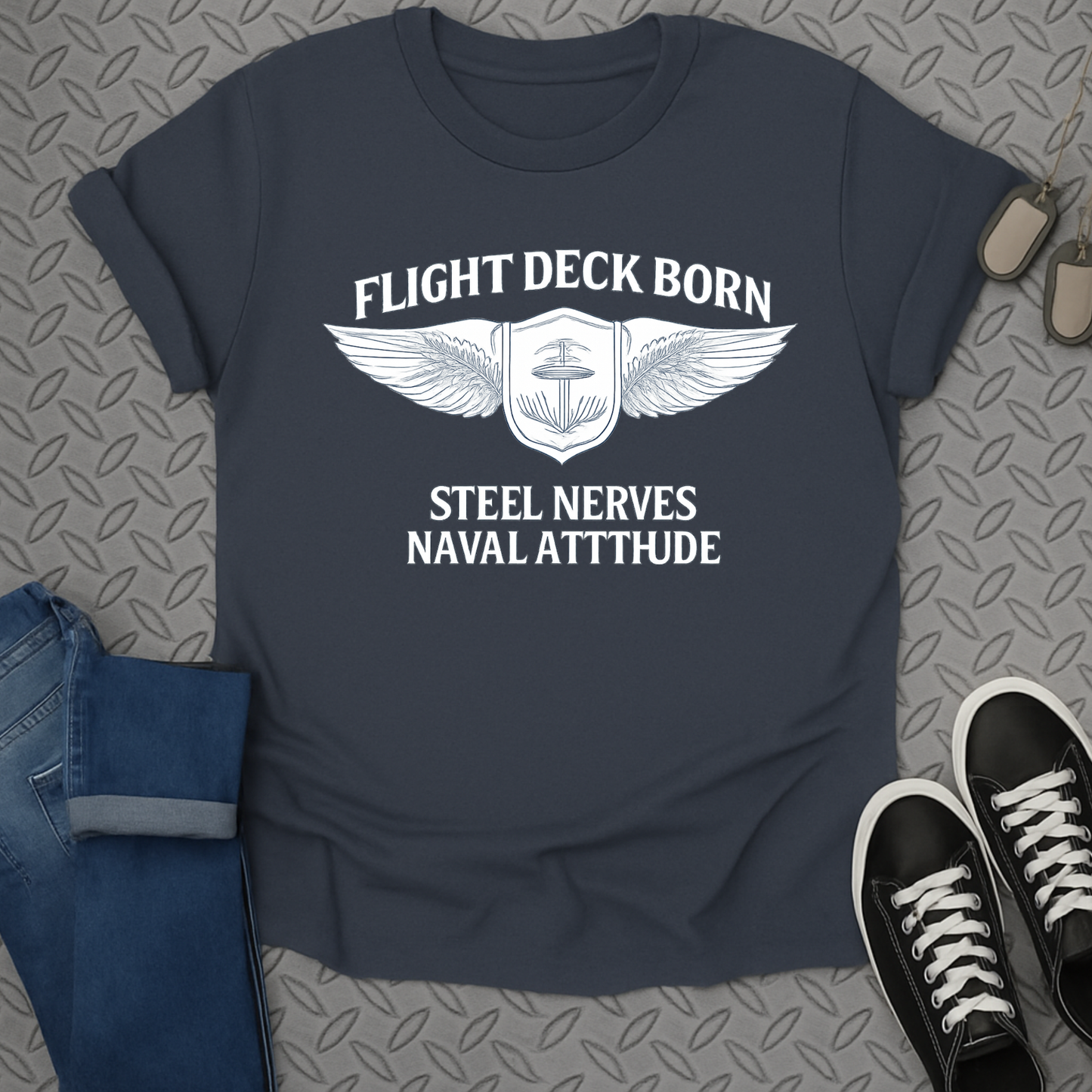 flight deck born tshirt