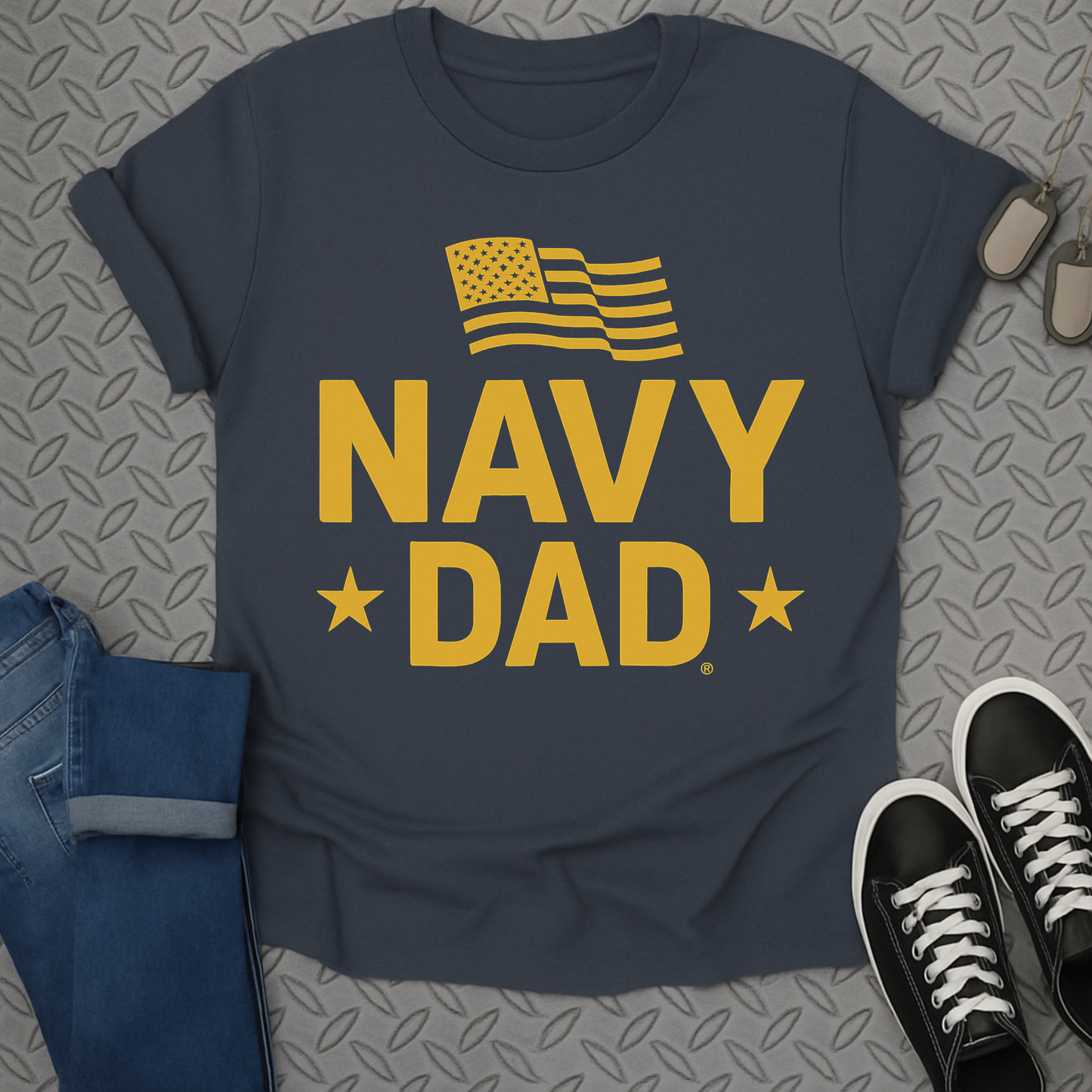 navy dad tshirt